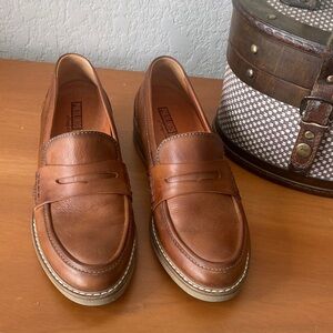 PIKOLINOS Chestnut Brown Leather Penny Loafers